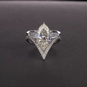 white gold over sterling silver Simulated diamond Ring